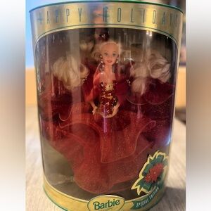 Vintage Happy Holiday 1993 Barbie Special Edition in Glittering Red Gown